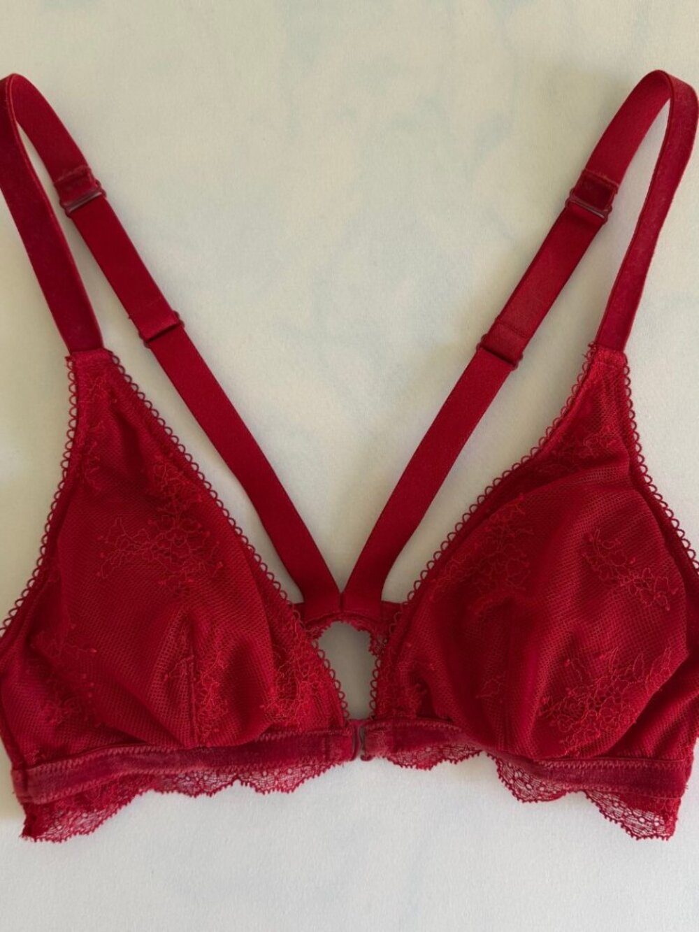 Victoria's Secret Red Lace Padded Bralette